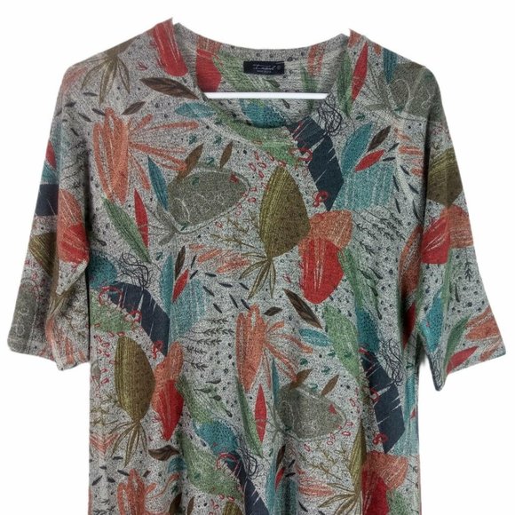 Inoah Midi Shift Dress Wearable Art Made USA - Picture 4 of 7